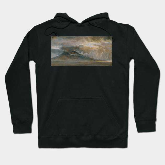 The Bay of Naples with Vesuvius by Johan Christian Dahl Hoodie by Classic Art Stall